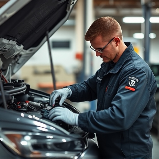 auto technician working