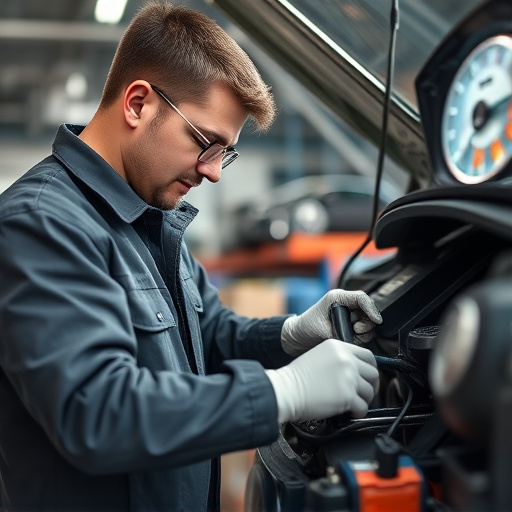 auto technician working
