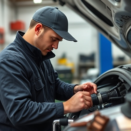 auto technician working
