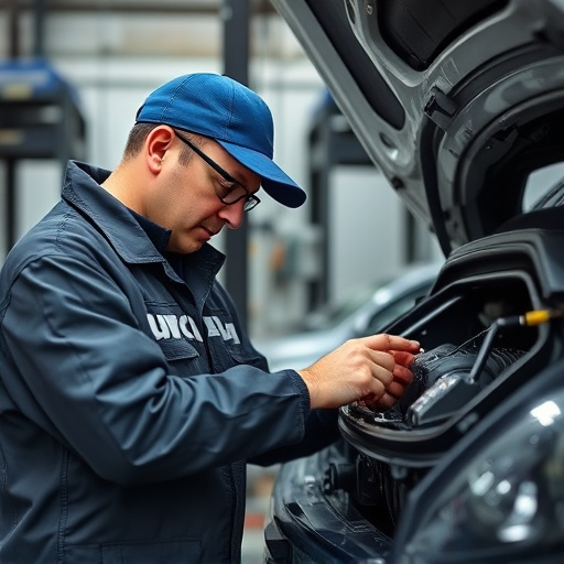 auto technician working