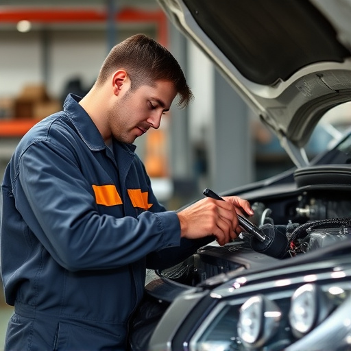 auto technician working