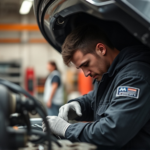 auto technician working