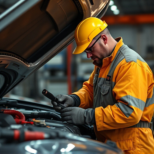 auto technician working