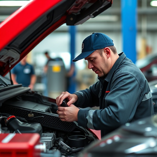 auto technician working