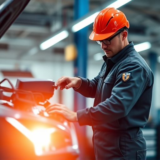 auto technician working