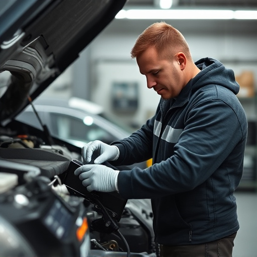 auto technician working