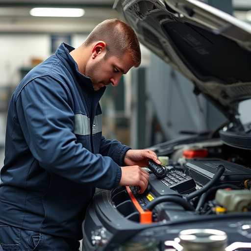auto technician working