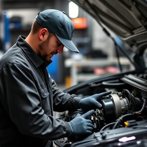 auto technician working