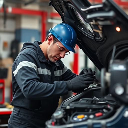auto technician working