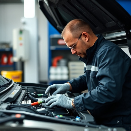 auto technician working