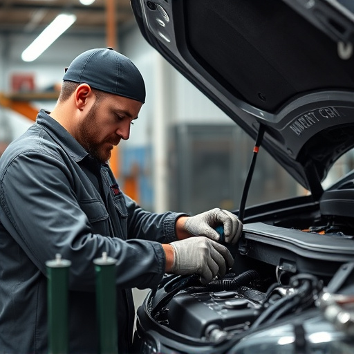 auto technician working