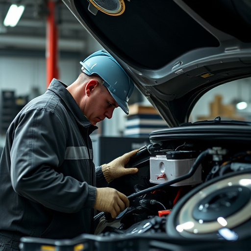 auto technician working