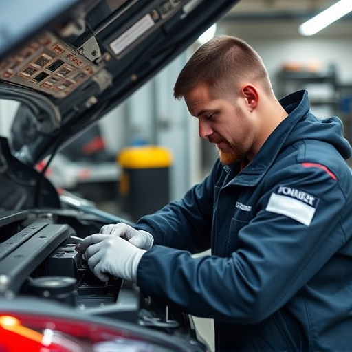 auto technician working