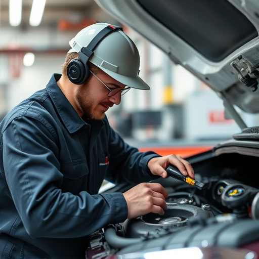auto technician working