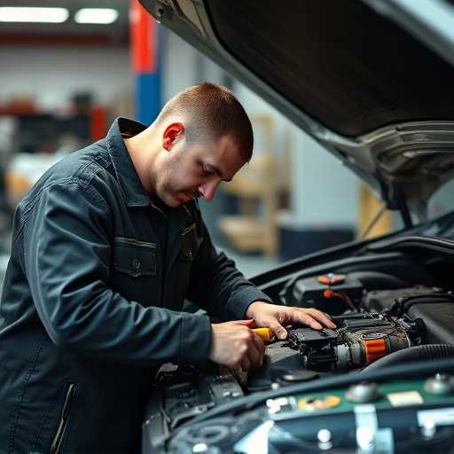 auto technician working