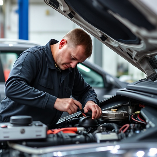 auto technician working