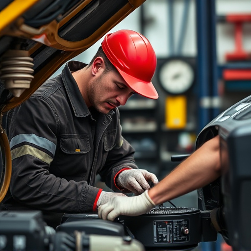 auto technician working