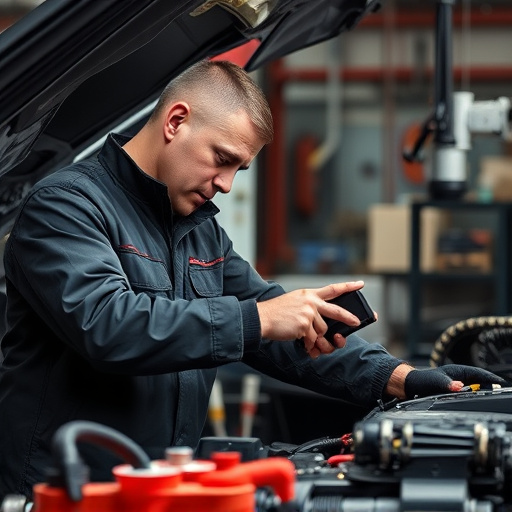 auto technician working