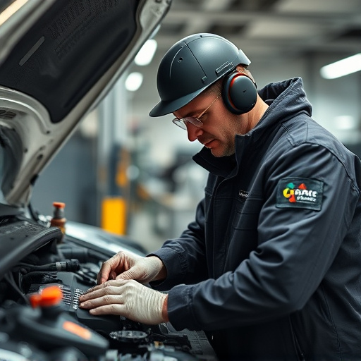 auto technician working