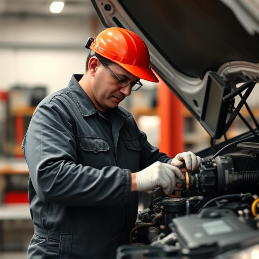 auto technician working