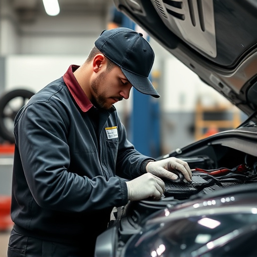 auto technician working