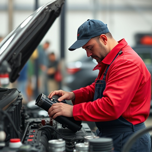 auto technician working