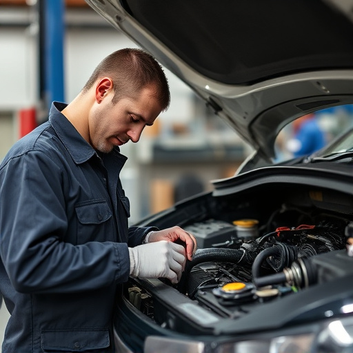 auto technician working