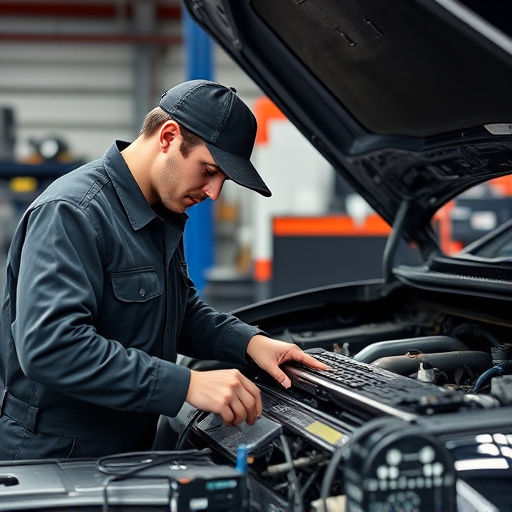 auto technician working