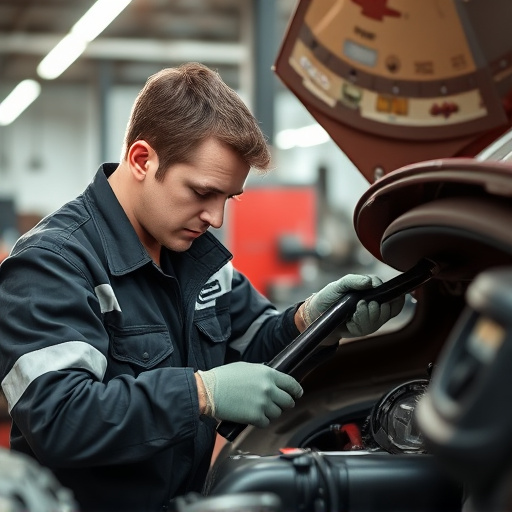 auto technician working