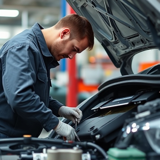 auto technician working