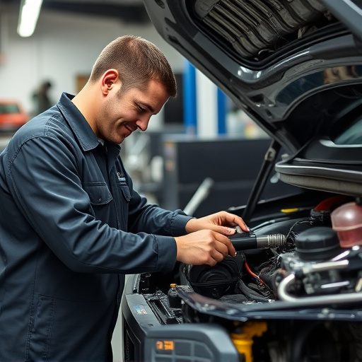 auto technician working