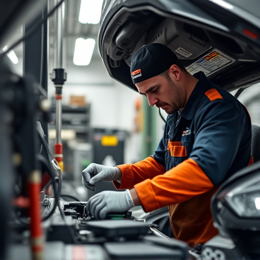 auto technician working