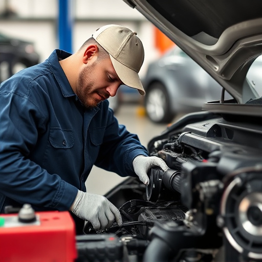 auto technician working