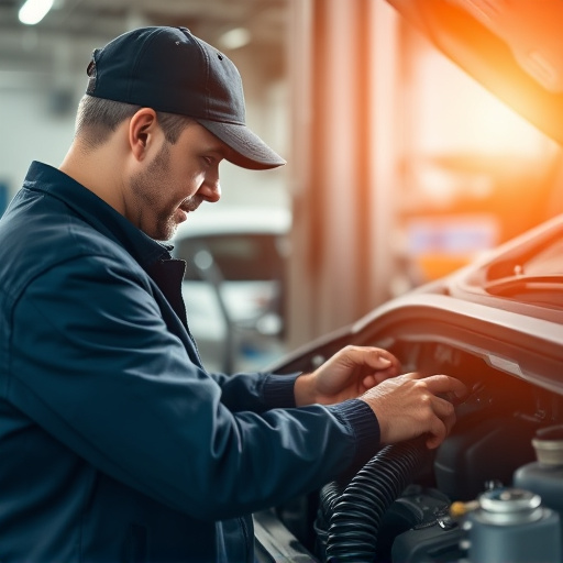 auto technician working