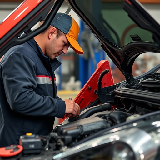 auto technician working