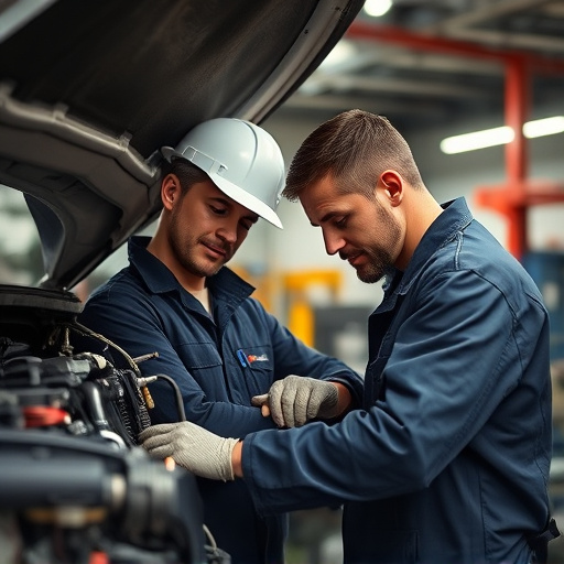 auto technician working