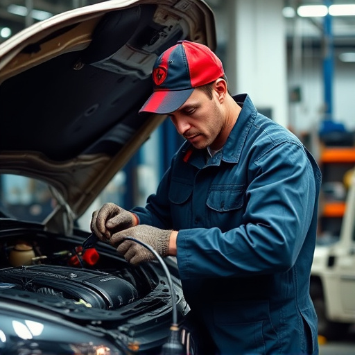 auto technician working