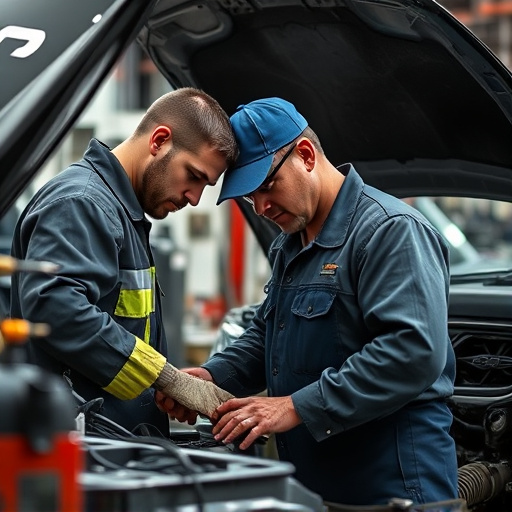 auto technician working