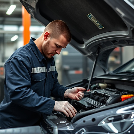 auto technician working