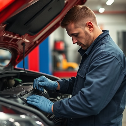 auto technician working