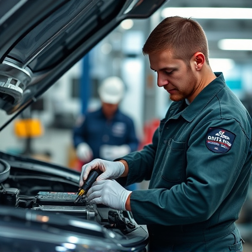 auto technician working