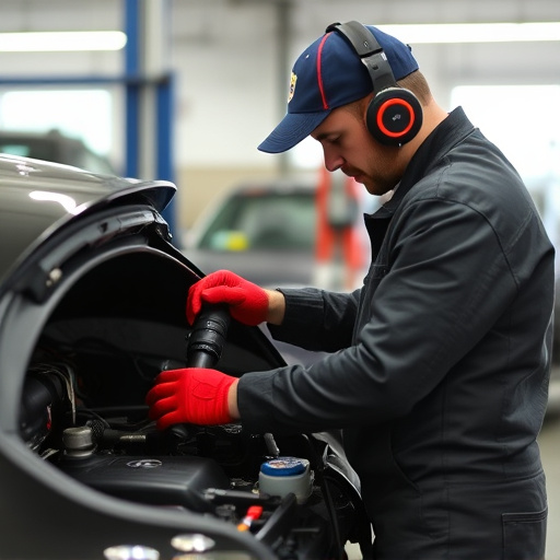 auto technician working