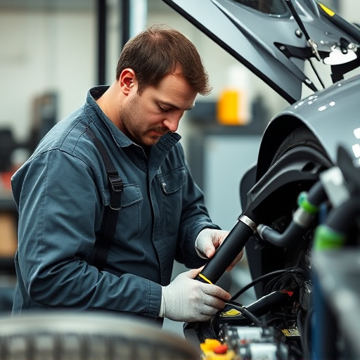 auto technician working
