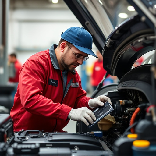 auto technician working