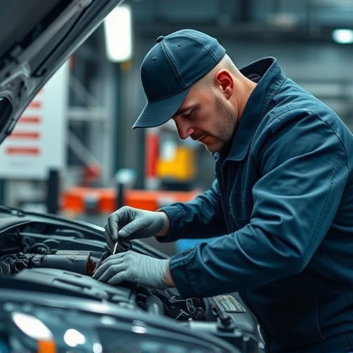 auto technician working