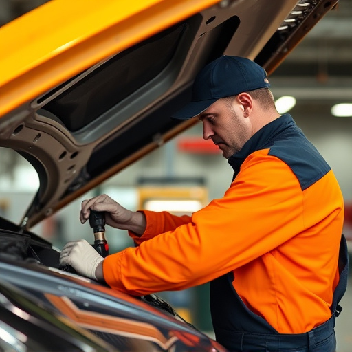 auto technician working