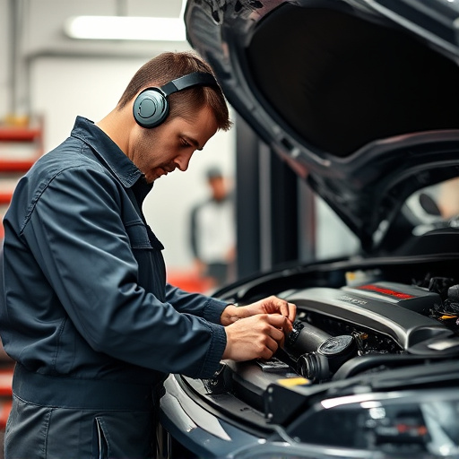 auto technician working