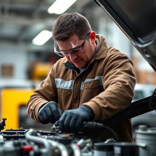 auto technician working