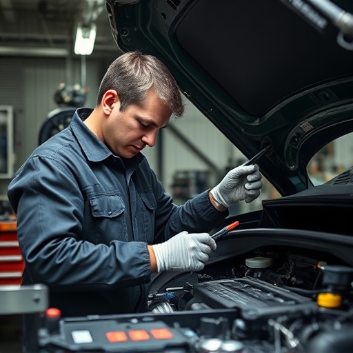 auto technician working