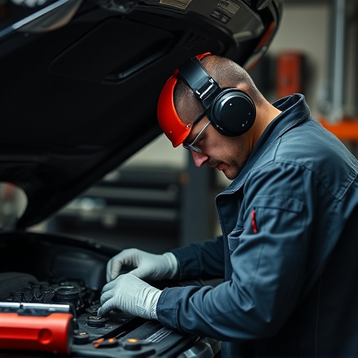 auto technician working